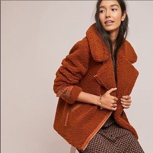 Anthropologie Marrakech Sherpa Teddy Jacket S